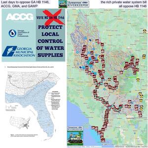 [Last days to oppose GA HB 1146, the rich private water system bill. ACCG, GMA, and GAWP all oppose HB 1146.]