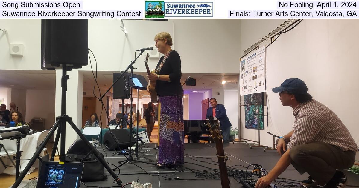 Song Submissions Open, No Fooling, April 1, 2024, Suwannee Riverkeeper Songwriting Contest, Finals: Turner Arts Center, Valdosta, GA