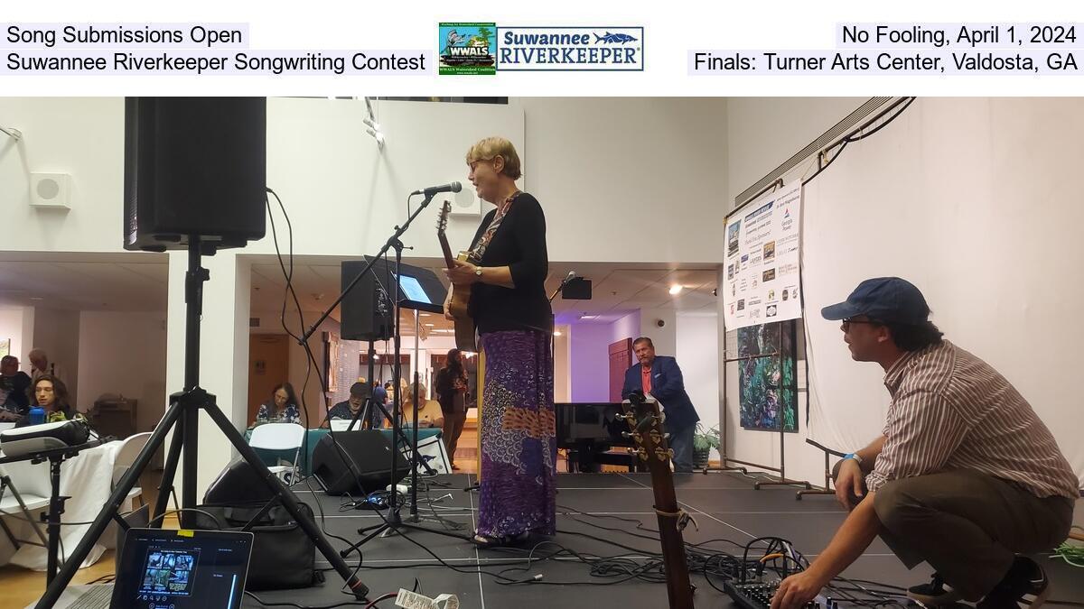 Song Submissions Open, No Fooling, April 1, 2024, Suwannee Riverkeeper Songwriting Contest, Finals: Turner Arts Center, Valdosta, GA