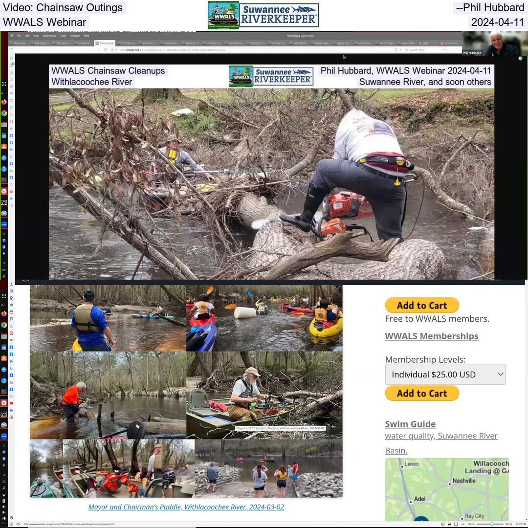 Video: Chainsaw Outings, --Phil Hubbard, WWALS Webinar, 2024-04-11