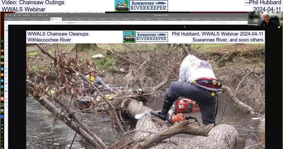 Video: Chainsaw Outings, --Phil Hubbard, WWALS Webinar, 2024-04-11