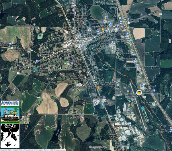 [Map: Ashburn spill in ARWT]