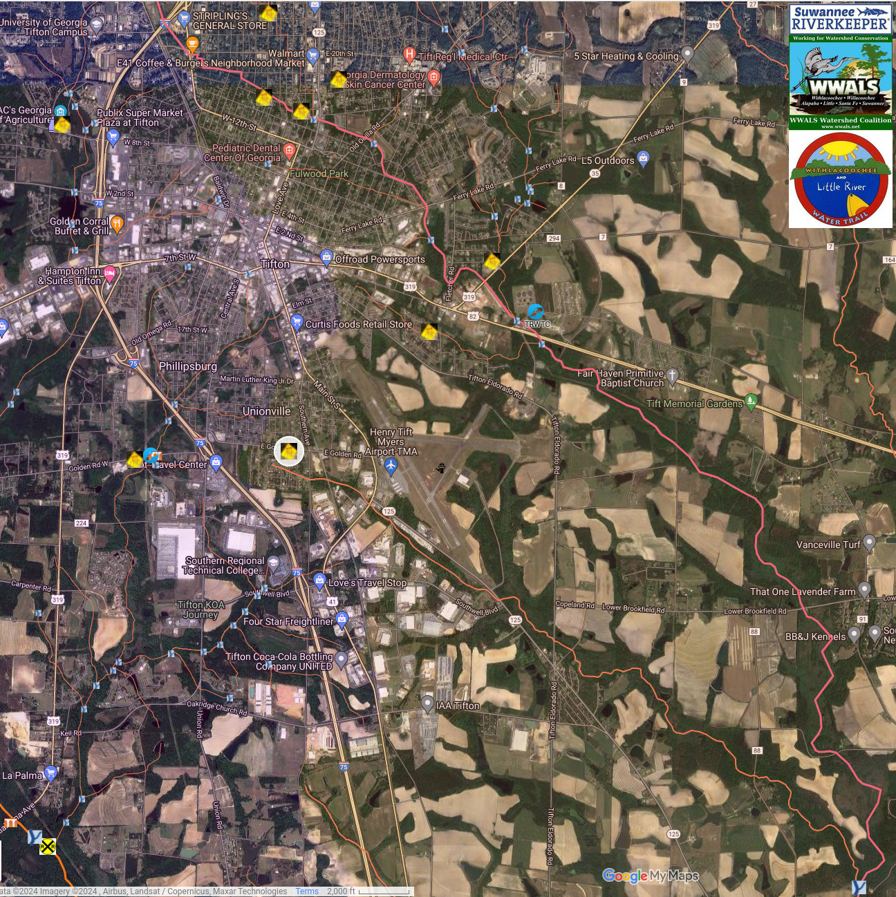 Map: Tifton E. Golden Road spill in WLRWT