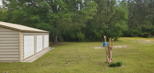 Front yard and well, Candleglow Trail, Little River 2024-04-16, 15:58:48, 30.8616268, -83.3631408