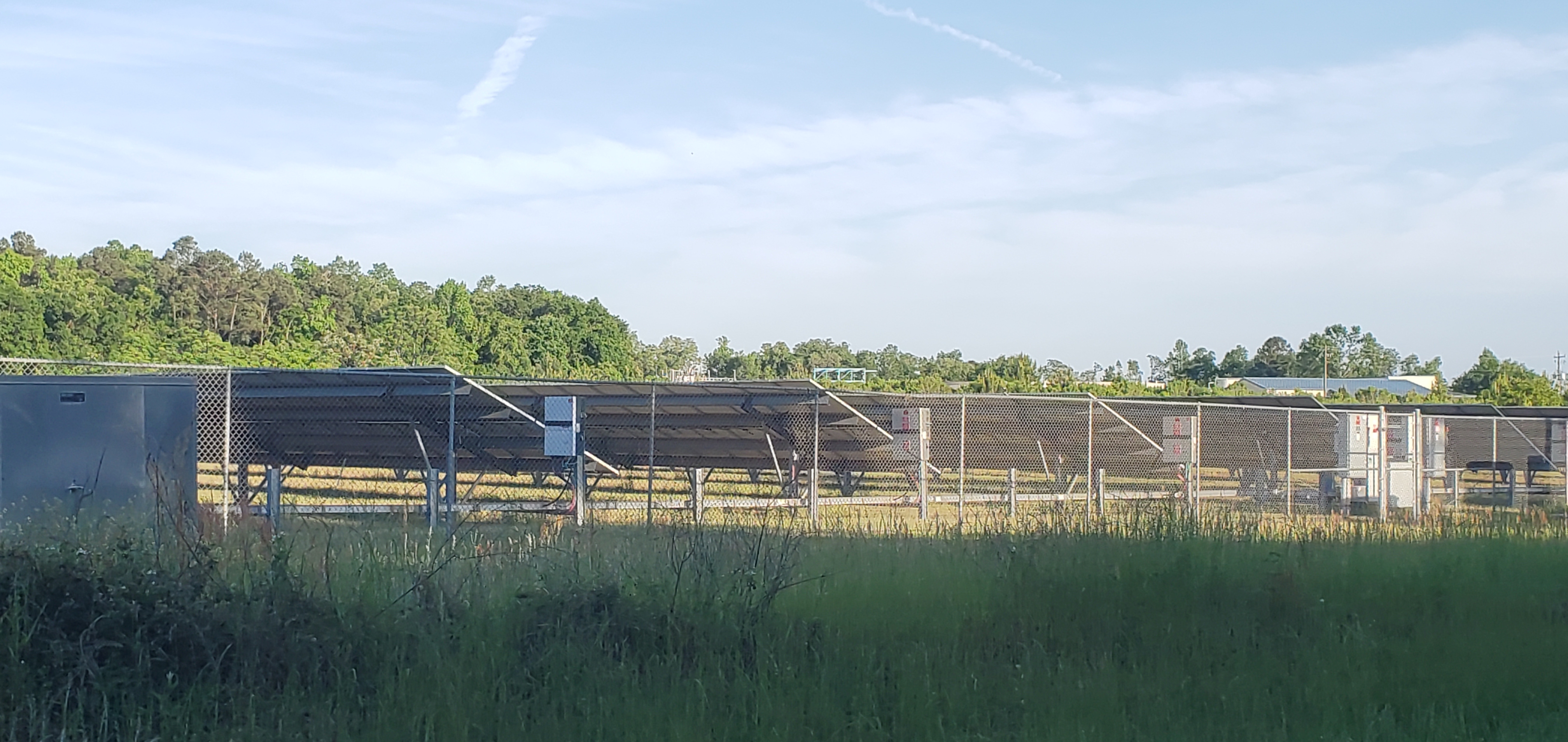 Solar panels at WWTP, 2024:04:14 18:44:26, 30.8282690, -83.3585090