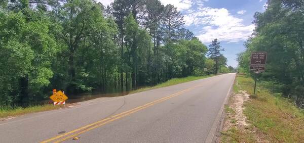 Movie: Flowing water on entrance, Clyattville-Nankin Boat Ramp, Withlacoochee River, 2024-04-16, 15:17:19 (66M), 30.6760552, -83.3932064