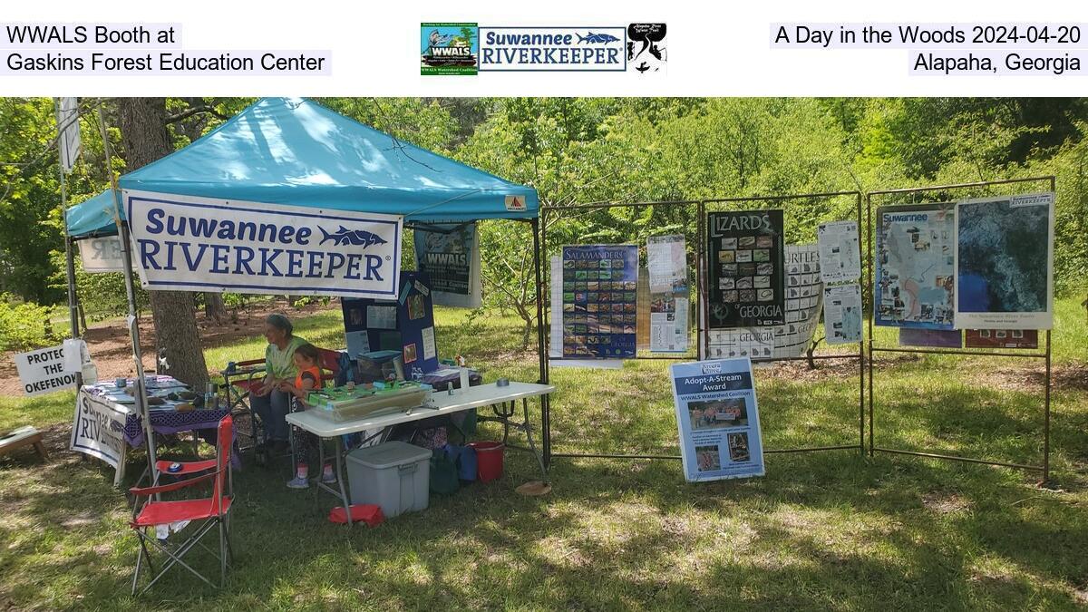 WWALS Booth at A Day in the Woods 2024-04-20, Gaskins Forest Education Center, Alapaha, Georgia