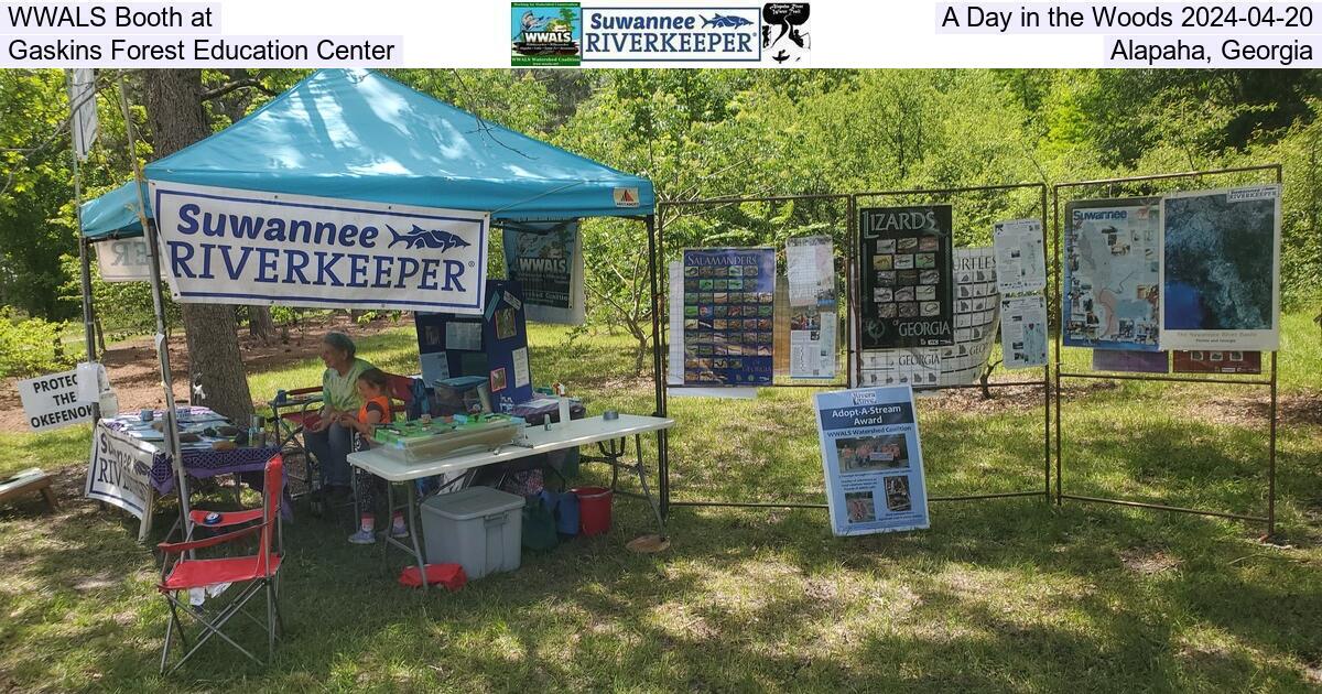 WWALS Booth at A Day in the Woods 2024-04-20, Gaskins Forest Education Center, Alapaha, Georgia