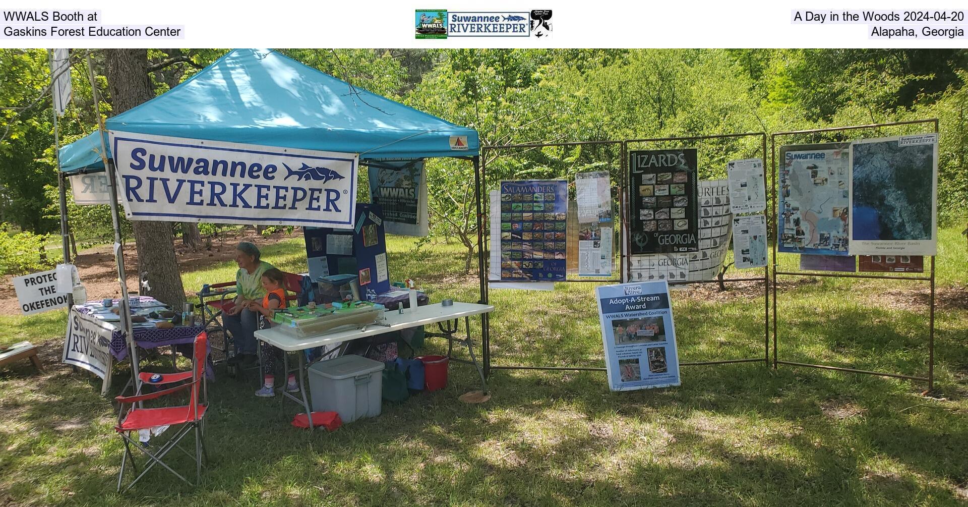 [WWALS Booth at A Day in the Woods 2024-04-20, Gaskins Forest Education Center, Alapaha, Georgia]