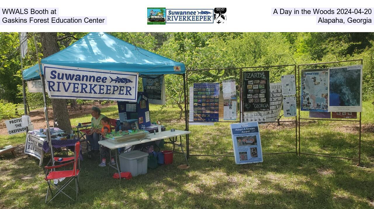 WWALS Booth at A Day in the Woods 2024-04-20, Gaskins Forest Education Center, Alapaha, Georgia