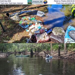 [Earth Day 2024, Planet vs. Plastics 2024-04-20, Trash cans, Trash traps, cleanups, Plastic bans and bottle bills]