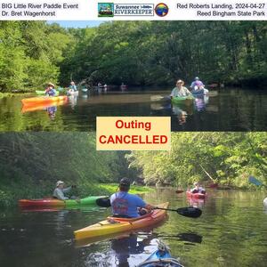 [BIG Little River Paddle Event, Red Roberts Landing, 2024-04-27, led by Dr. Bret Wagenhorst to Reed Bingham State Park (Instagram)]