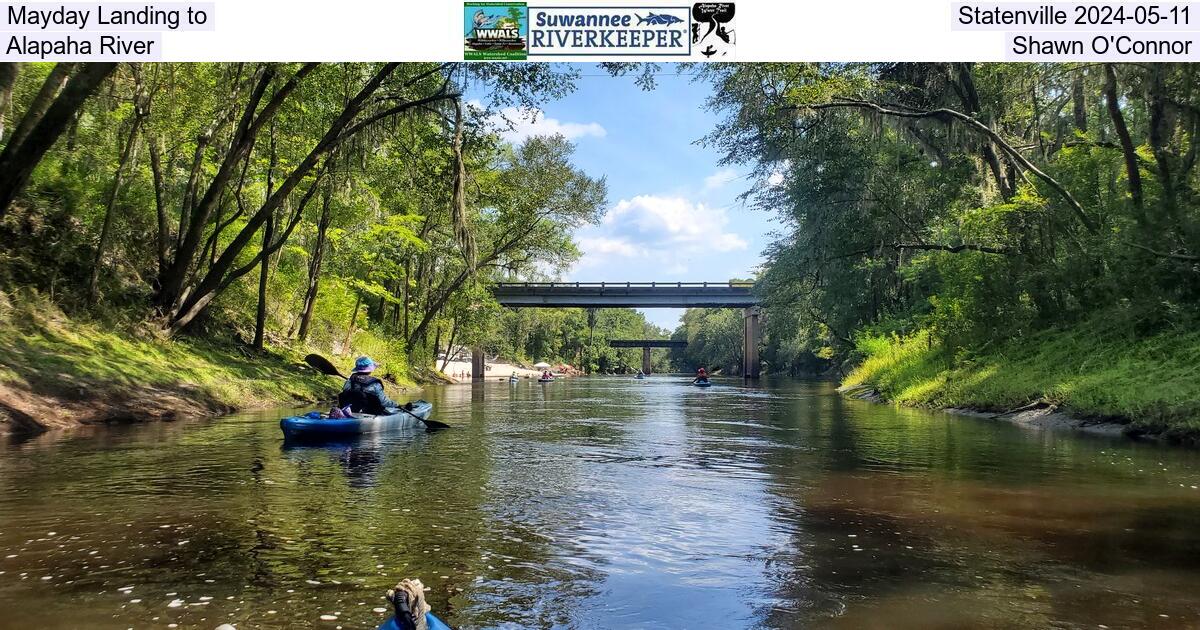 Mayday Landing to Statenville 2024-05-11, Alapaha River, Shawn O'Connor