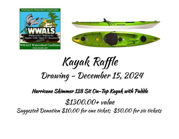 [Kayak Raffle: Hurricane Skimmer 128 Sit-On-Top Kayak with Paddle]