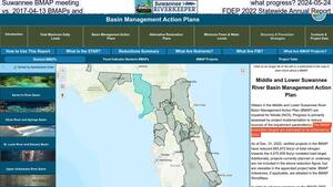 [Suwannee BMAP meeting, what progress? 2024-05-24, vs. 2017-04-13 BMAPs and FDEP 2022 Statewide Annual Report]