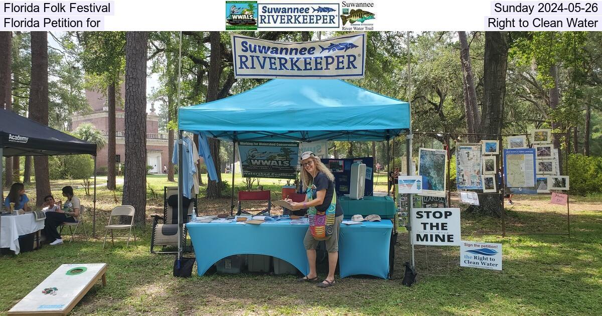 Florida Folk Festival, Sunday 2024-05-26, Florida Petition for Right to Clean Water