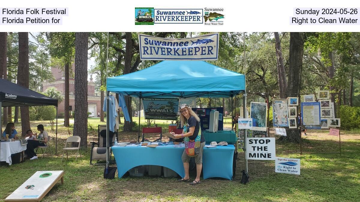 Florida Folk Festival, Sunday 2024-05-26, Florida Petition for Right to Clean Water