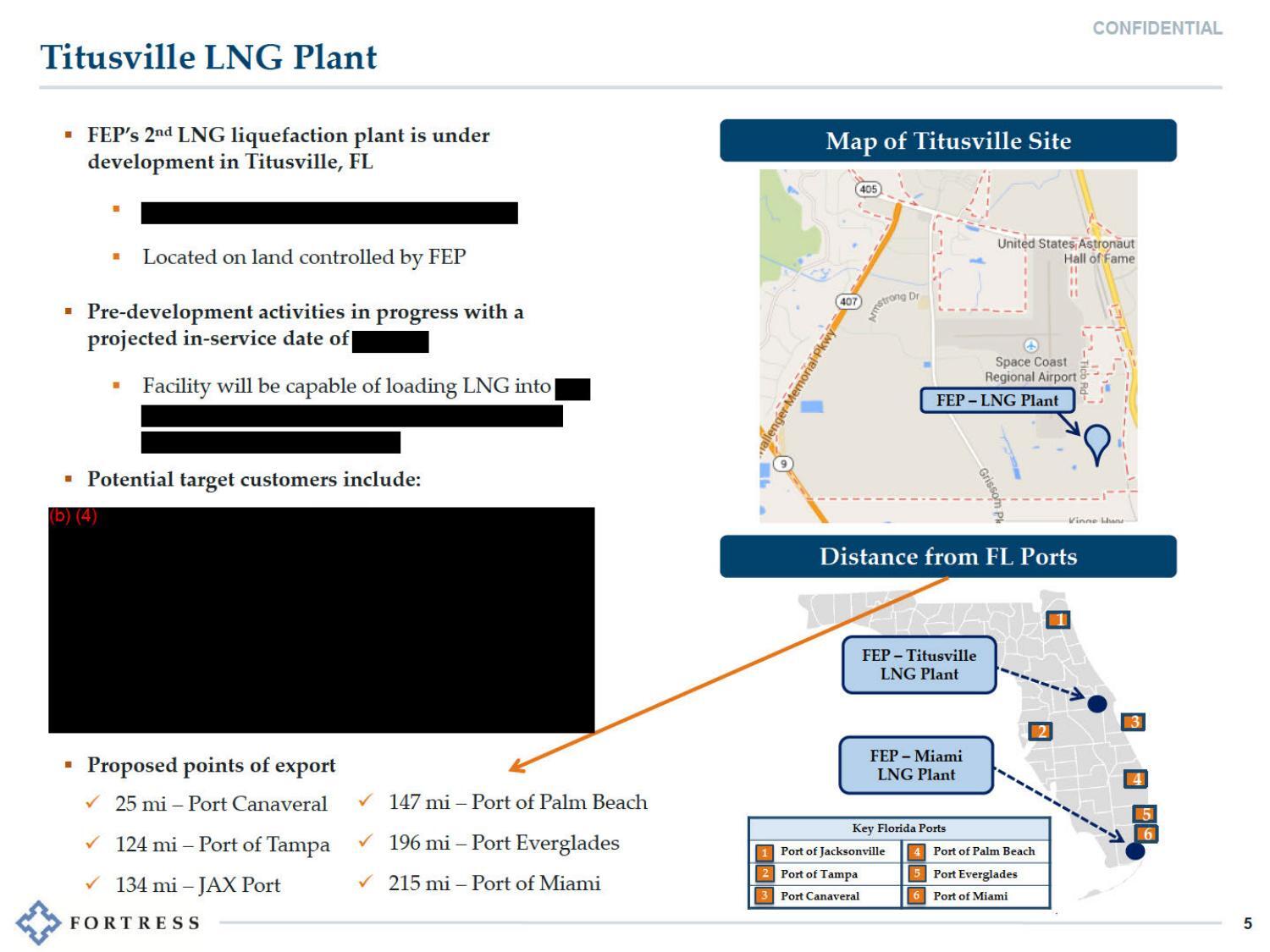 Map: Titusville LNG Plant