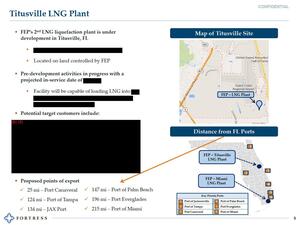 [Map: Titusville LNG Plant]