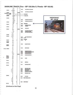 [Map: MAINLINE TRACK (Tico — MP 158.50to S. Pineda - MP 182.60)]