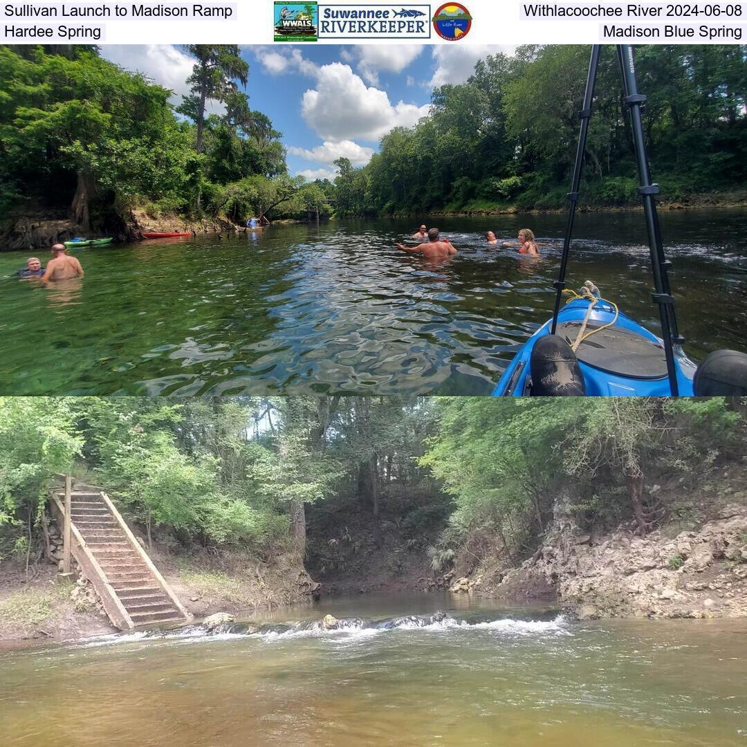 Sullivan Launch to Madison Ramp, Withlacoochee River 2024-06-08, Hardee Spring, Madison Blue Spring