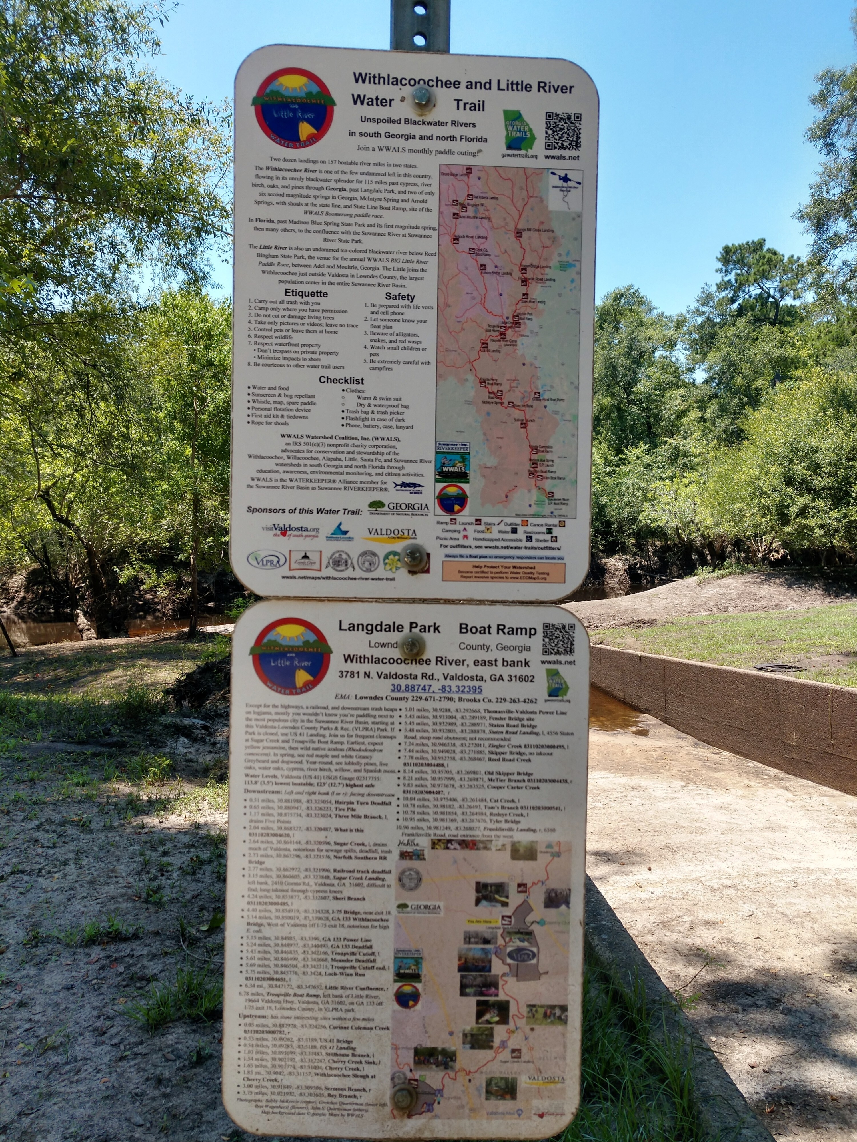 Langdale Park Boat Ramp, Withlacoochee River @ North Valdosta Road 2024-06-13