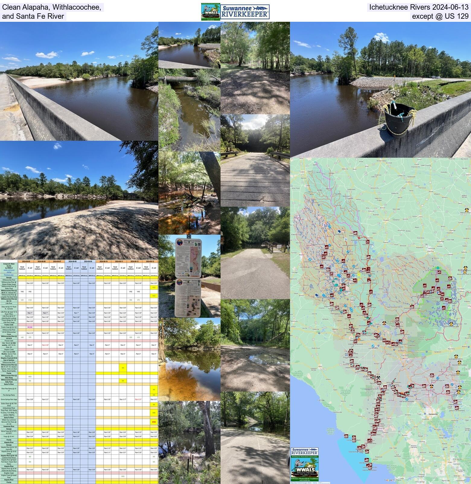 [Clean Alapaha, Withlacoochee, Ichetucknee, and Santa Fe Rivers except at US 129 2024-06-13]