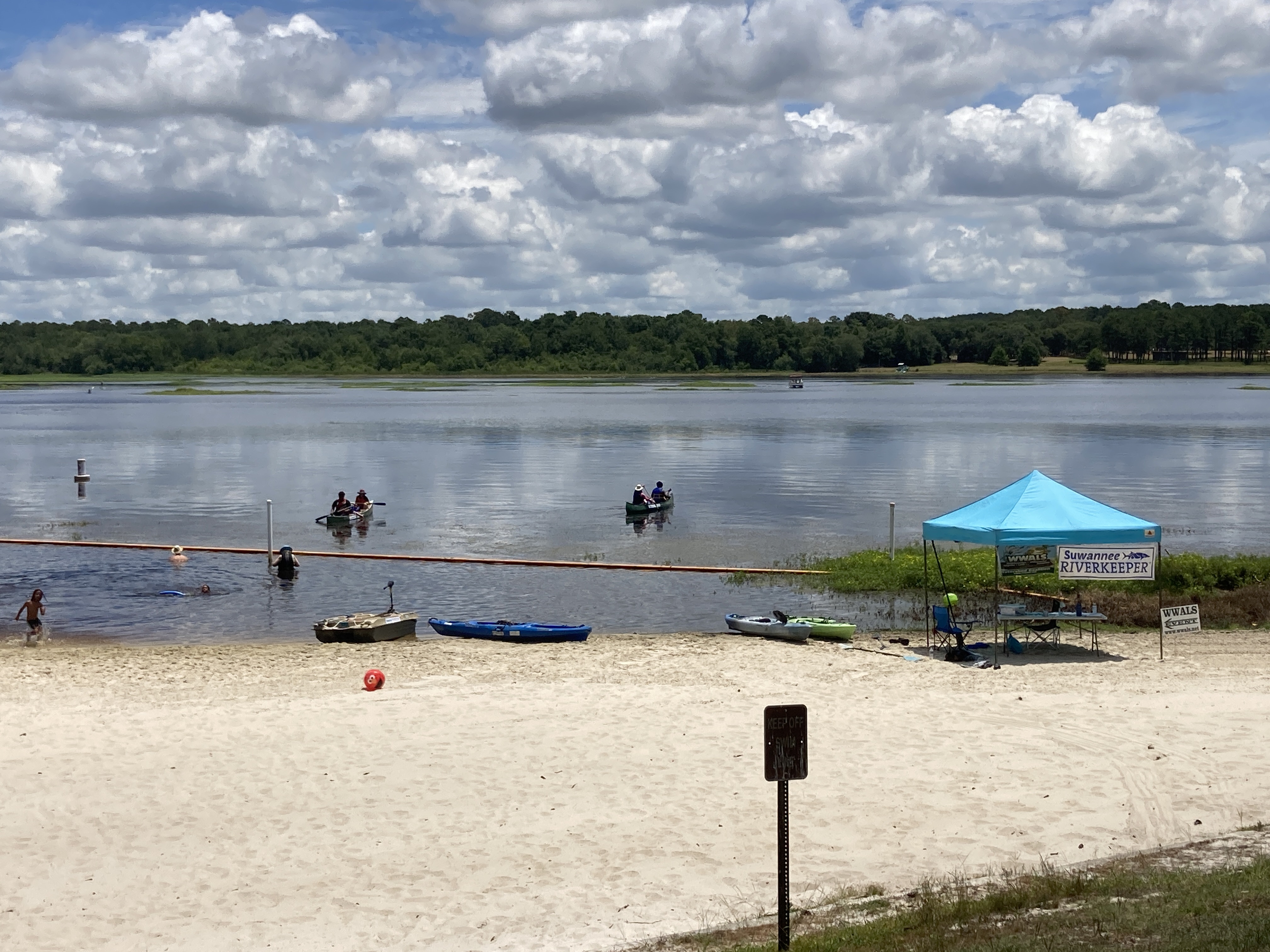 Boaters and tent, 12:35:00 --Gretchen Quarterman