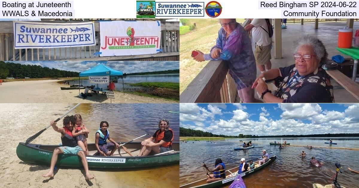 Boating at Juneteenth, Reed Bingham SP 2024-06-22, WWALS & Macedonia Community Foundation