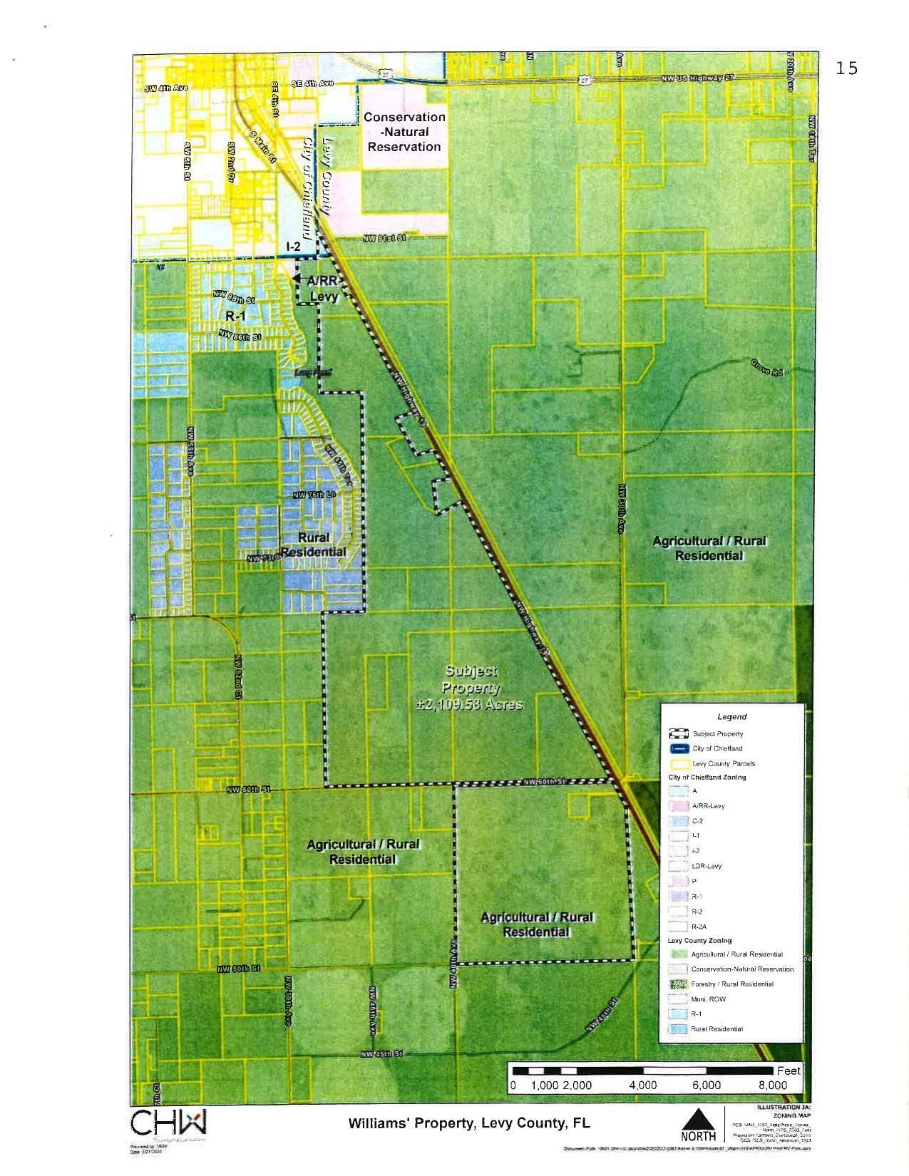 Zoning Map: nearby Rural Residential and R-1