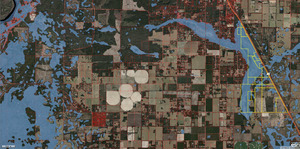 [Map: Floodplain, Long Pond to Suwannee River --Levy County Property Appraiser]