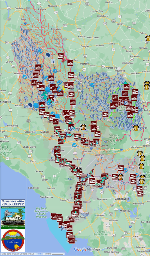 [Map: Hollingsworth Ramp, Santa Fe River in Florida]