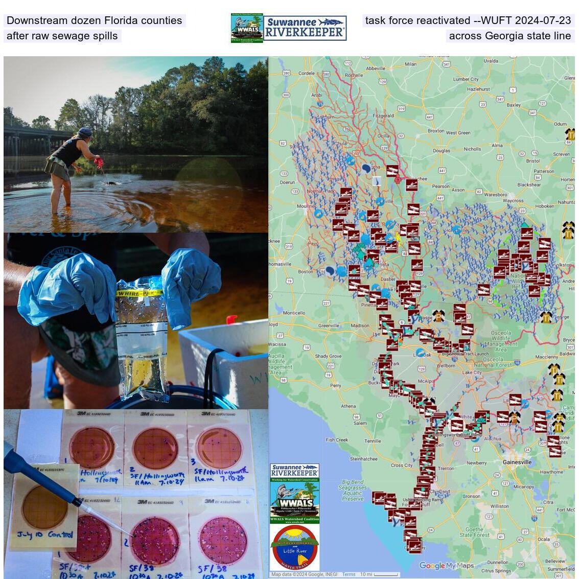 Downstream dozen Florida counties task force reactivated after raw sewage spills across Georgia state line --WUFT 2024-07-23