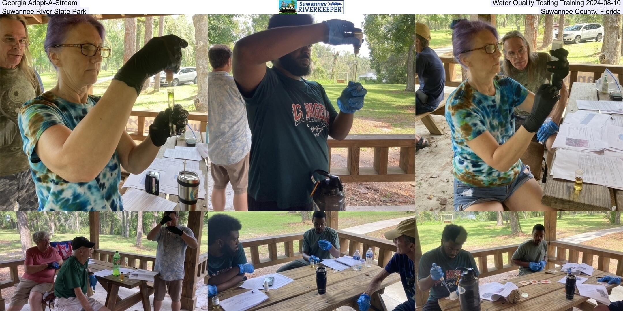 Georgia Adopt-A-Stream, Water Quality Testing Training 2024-08-10, Suwannee River State Park, Suwannee County, Florida