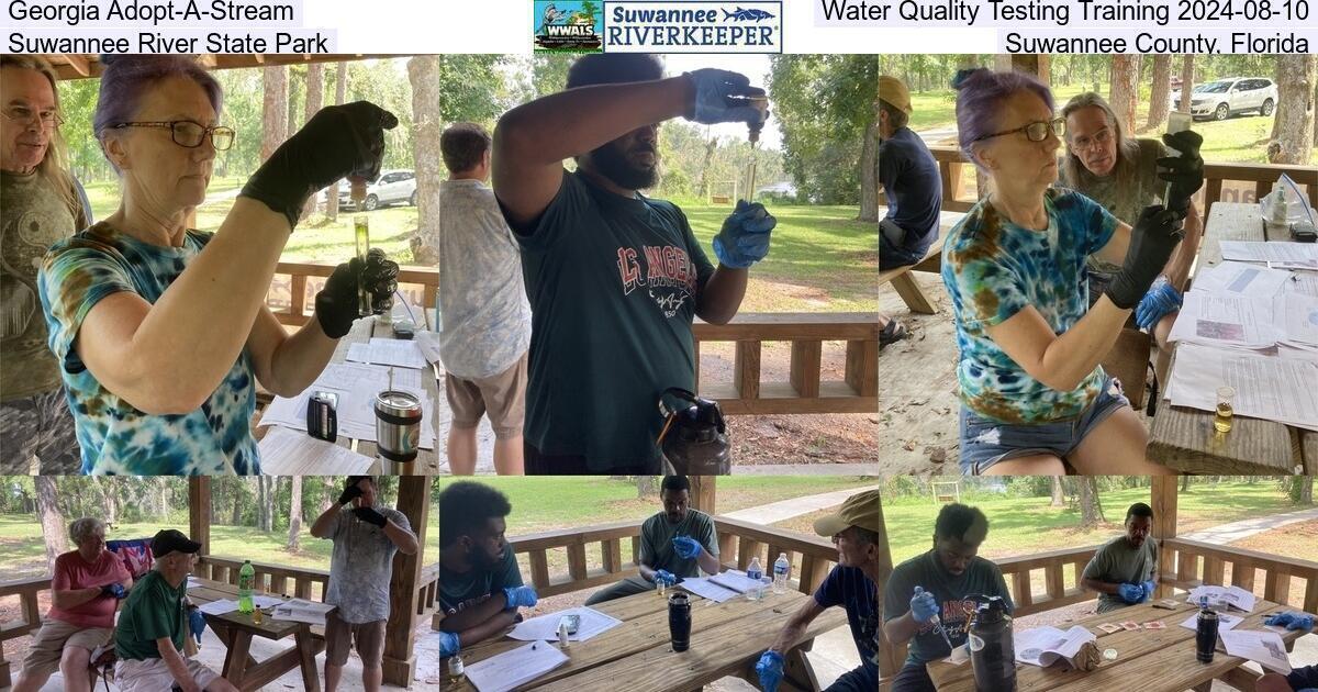 Georgia Adopt-A-Stream, Water Quality Testing Training 2024-08-10, Suwannee River State Park, Suwannee County, Florida