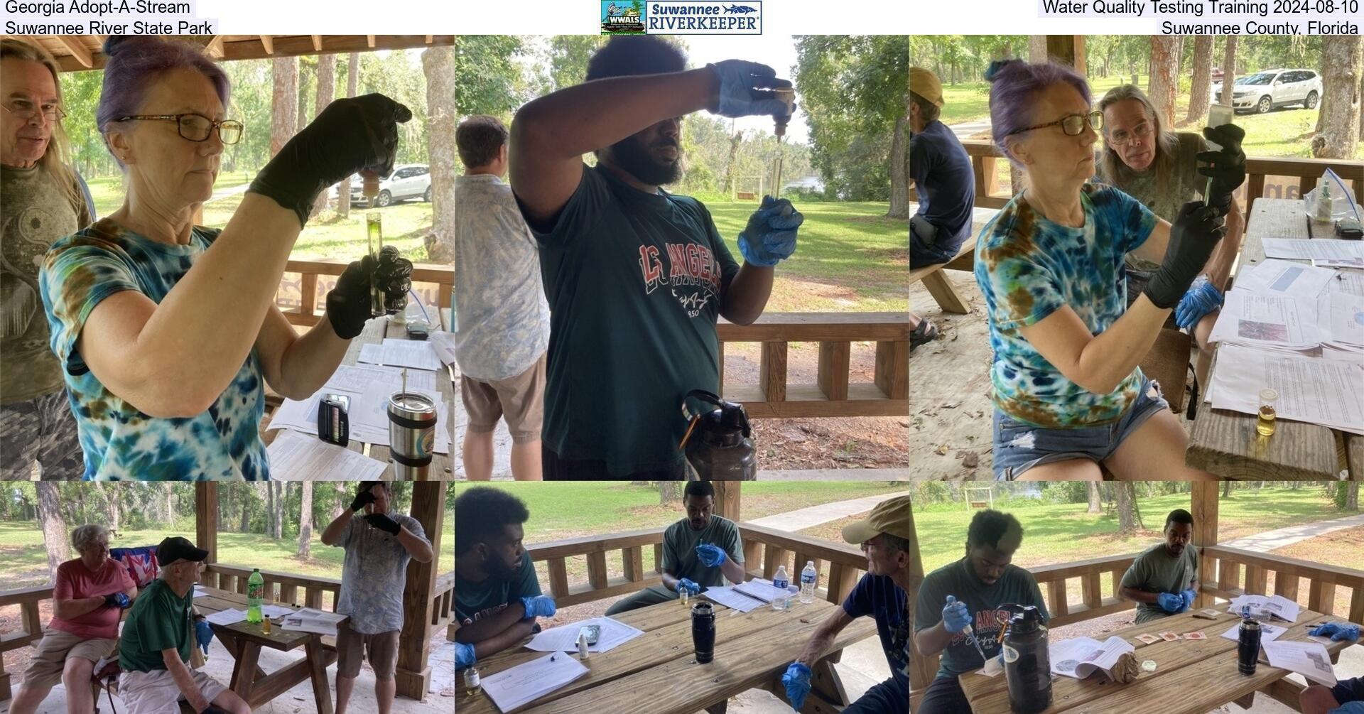 Georgia Adopt-A-Stream, Water Quality Testing Training 2024-08-10, Suwannee River State Park, Suwannee County, Florida