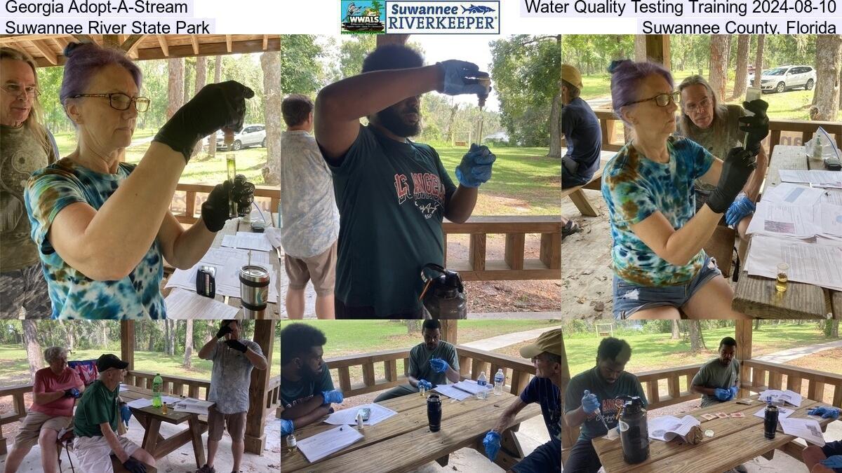 Georgia Adopt-A-Stream, Water Quality Testing Training 2024-08-10, Suwannee River State Park, Suwannee County, Florida