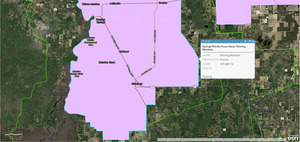 [Map: Springs Priority Focus Areas: Fanning Manatee --FDEP]