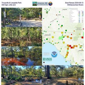 [Troupville & Langdale Park Boat Ramps 2024-08-13, Still high, Little and Withlacoochee Rivers]