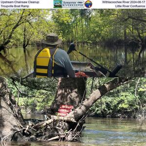 [Upstream Chainsaw Cleanup, Withlacoochee River 2024-08-17, Troupville Boat Ramp, Little River Confluence]