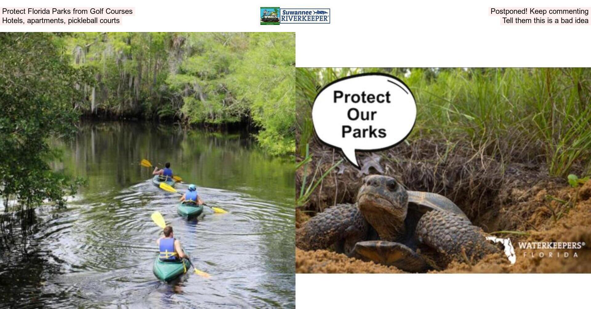 [Protect Florida Parks from Golf Courses, Hotels, apartments, Pickleball courts]