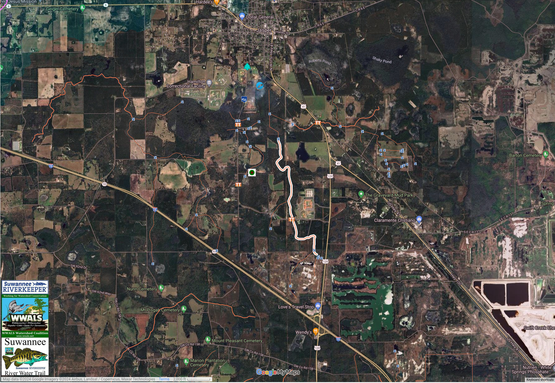 Map: Nutrien White Springs Phosphate Mine --SRWT