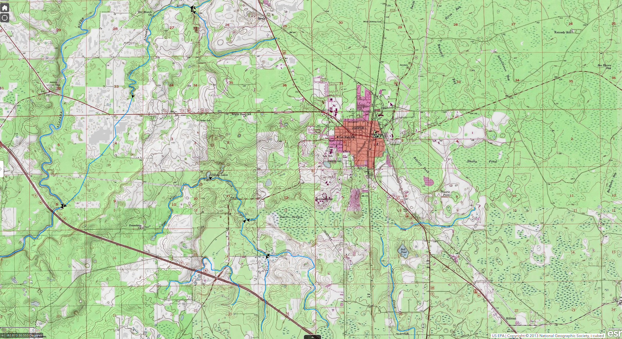 Map: Tiger Creek --EPA Topo