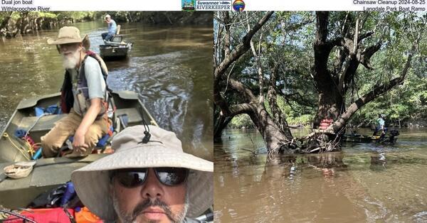 [Dual jon boat Chainsaw Cleanup, Withlacoochee River, Langdale Park Boat Ramp 2024-08-25]