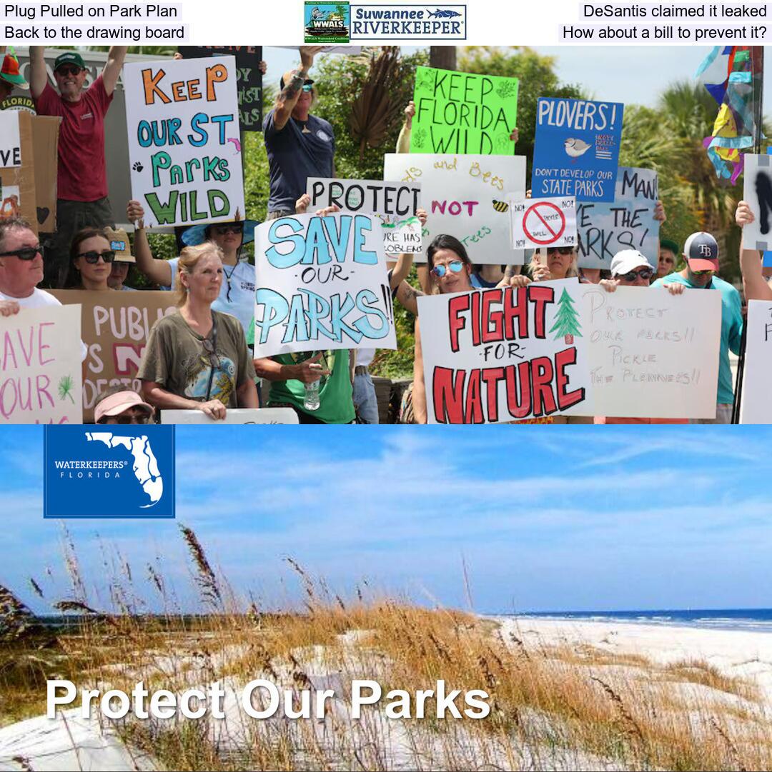 Plug Pulled on Park Plan, DeSantis claimed it leaked, Back to the drawing board, How about a bill to prevent it?