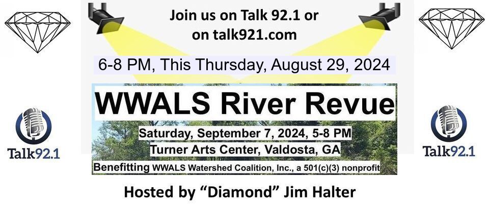 [WWALS River Revue and Suwannee Riverkeeper Songwriting Contest on The Spotlight Show, 6-7 PM, Thursday, August 29, 2024]