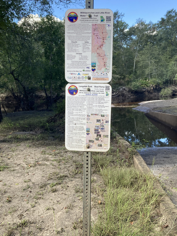 [Signs, Langdale Park Boat Ramp other, Withlacoochee River @ North Valdosta Road 2024-08-29]