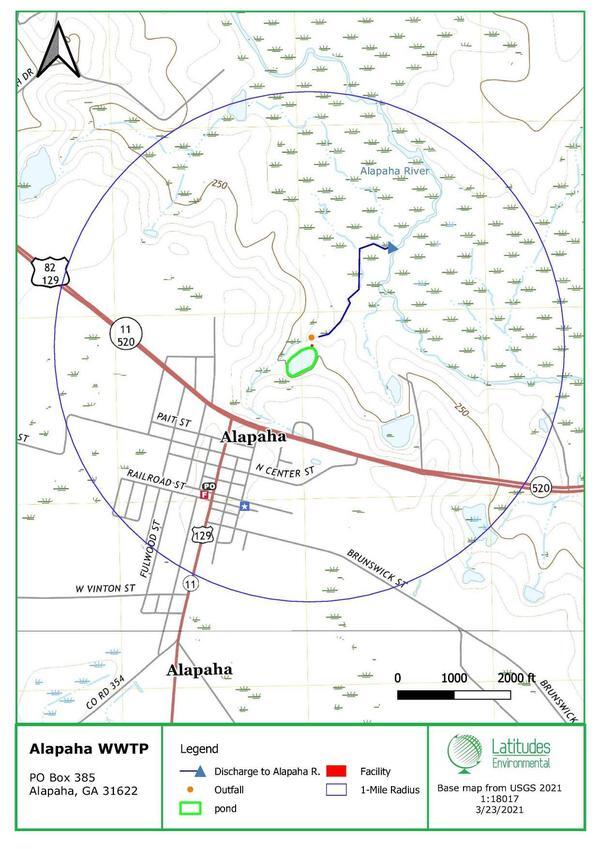 Topo Map: Alapaha WWTP 2021-03-23