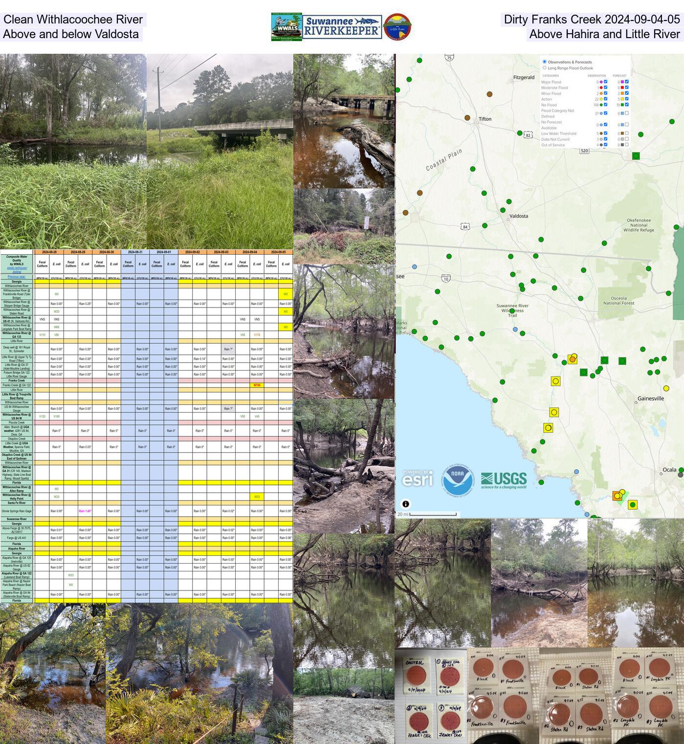[Clean Withlacoochee River Above and below Valdosta, Dirty Franks Creek Above Hahira and Little River 2024-09-04-05]