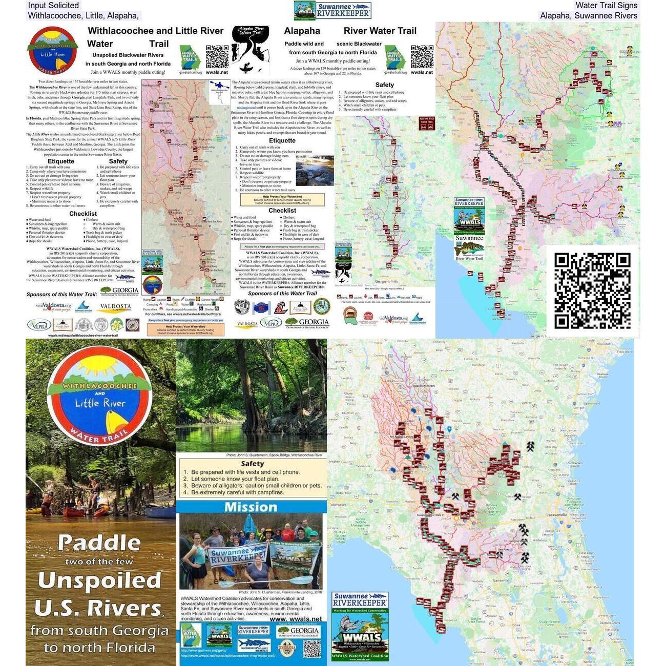 Input Solicited for Water Trail Signs on the Withlacoochee, Little, Alapaha, Alapaha, and Suwannee Rivers in Georgia and Florida